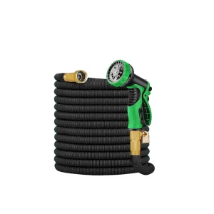 Factory Direct Expandable Polyester Braided Garden Hose No Kink Flexible Outdoor Hose with Spray Nozzle
