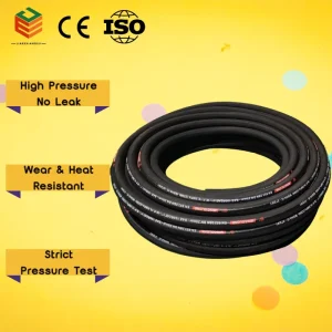 Factory Direct High Pressure Hydraulic Rubber Hose SAE100 R1 R2 En853 1sn 2sn Steel Wire Braided Oil Hose Custom Length Fittings
