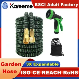 Factory Direct OEM Custom Logo Bulk Flexible Water Hose Magic Expandable Garden Hose for Car Wash & Gardening