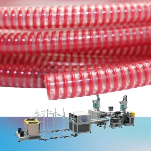 Factory Direct PLC Controlled Motor Bearing Equipped PVC Spiral Rib Reinforced Suction Hose Extruder Line Flexible Helix Water