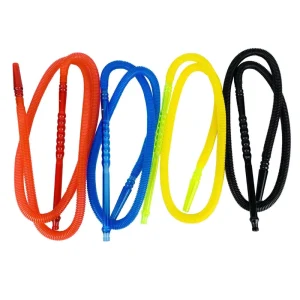 Factory Direct Sale 1.8m Frosted Plastic Handle Silicone Hose Hookah Pipe Accessories Classic Style Eco Friendly Durable 4+
