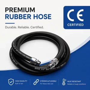 Factory Direct Sales Of Nitrile Rubber Hoses And Flexible Gasoline Fuel Pump Hoses Black Smooth Surface With Wire Clamps