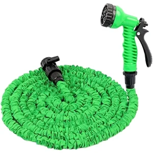 Factory Direct Supply 3 Layer Expandable Garden Hose Pipe 25ft 50ft 75ft 100ft 7 Functions Spray Gun for Car Wash Garden Use
