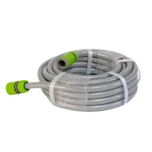 Factory Directly Grey Flexible PVC Fiber Reinforced Irrigation Hose with Coupling