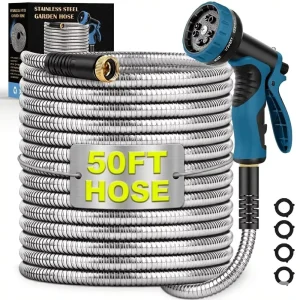 Factory Household Garden Hoses Stainless Steel Retractable Knot free Car washing Water Gun Home Garden Use High Water