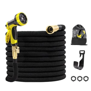 Factory OEM Flexible Lightweight Garden Hose Never Kink Water Hose With Brass Fittings and 10 Function Nozzle