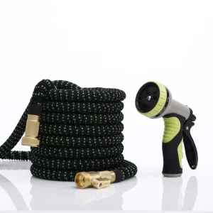 Factory Polyester 3X Expandable High Pressure Durable Garden Hose with Brass Connector for Washing Watering