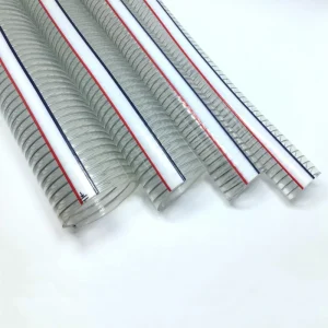 Factory Price Clear PVC Fiber Reinforced Steel Wire Hose Used Water Air Suction Discharge Flexible and Durable Industrial Hose
