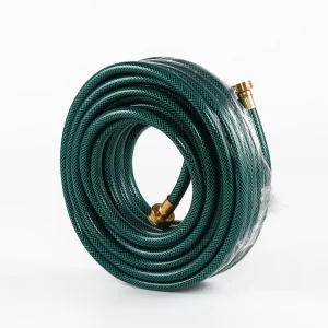 Factory Price Plastic PVC Garden Hose Blackish Green 15M with Brass Connector Anti Abrasion and Anti Corrosion