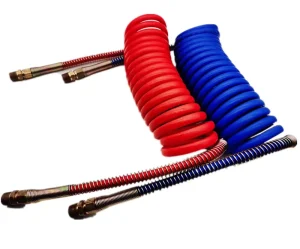 Factory Price Pneumatics 1 4 Polyurethane Recoil Coiled Air Hose for Air Compressor