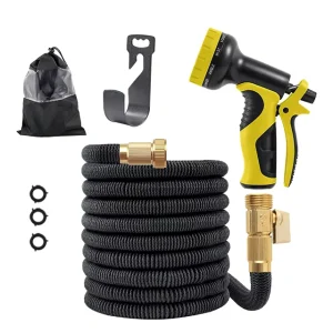 Factory Sell 50FT 15m Expandable Garden Water Hose Flexible Magic Garden Hose With 3 4 Metal Fittings