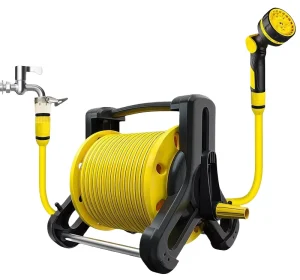 Factory Supply ABS Yellow Plastic Tubes 30m Retractable Pressure Washer Garden Hose Holder Soft Flexible Features