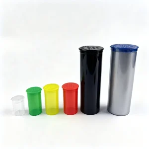 Factory Supply Childproof Pop Top Tubes Colorful PP Pill Bottles Smell Resistant Medicine Herb Packaging Vials