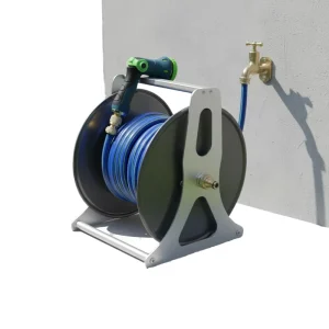 Factory Supply Garden High Pressure Stainless Steel Hose Reel Wall Mountable 200 psi Anti UV Water Supply 50ft