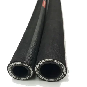 Factory Supply SAE100 Steel Wire Reinforced High Pressure Resistance Chemical Resistant Black Hydraulic Hose Cutting