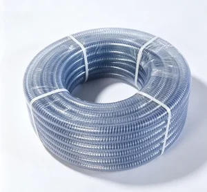 Factory Transparent PVC Steel Wire Reinforced Hose High Pressure Flexible Suction Pipe for Water Oil Granule Delivery