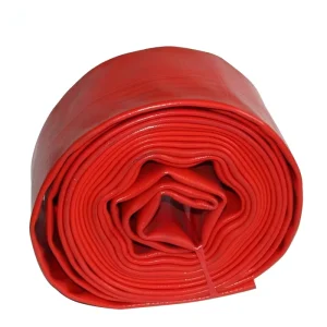 Farm Watering Hose PVC Lay Flat High Pressure Flexible Lightweight Agricultural Irrigation 6 Inch Red