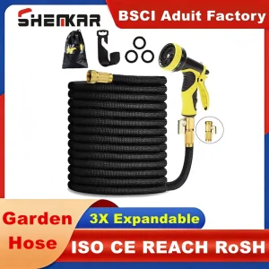 Fast Expanding Flexible Water Hose High Flow Rate Magic Expandable Garden Hose for Lawn Care and Cleaning
