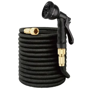 Feihu Brand New Garden Hose Extendable Hose with Brass Connectors Anti Corrosion 3/8” Diameter for Watering & Car Wash