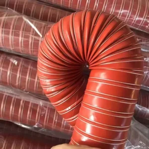 Fiberglass Reinforced Silicon Hose 1 in Diameter High Temperature Flexible Air Duct Water Resistant