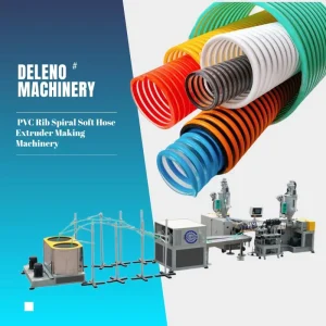 Find Similar Icon PVC Rib Spiral Soft Hose Extruder Making Machinery Plastic PVC Suction Water Pipe Extrusion Machine