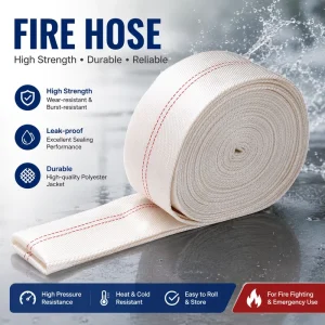 Fire Hose High Pressure Layflat Water Discharge Hose PVC Lined For Fire Fighting Agriculture Irrigation Drainage