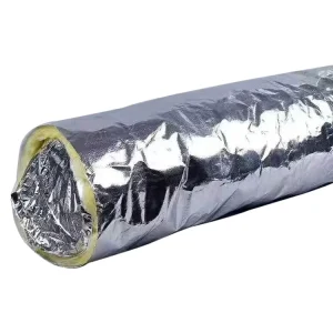 Fire Resistant Air Ducting 2m Aluminum Foil Flexible Duct Hose for HVAC Ventilation