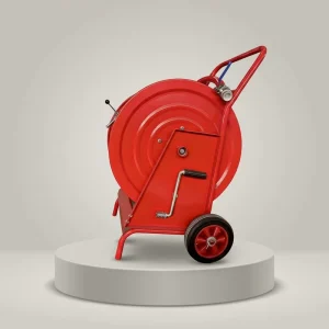 Fire Water Supply Equipment JPS Type Fire Hose Reel with L Bracket Red Plastic Fire Nozzle and Water Valve