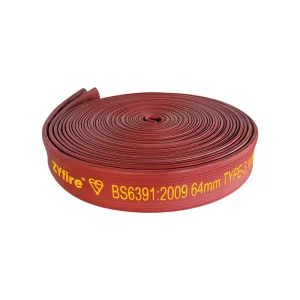 Firefighting Equipment Accessories 1.5 Inch NBR Covered BS6391 Approved Layflat Fire Water Hose for Fire Fighting