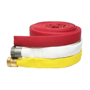 Firefighting Equipment and Accessories with White/Red Double-Layer PU High Pressure Thickened Fire Hose 25m Length