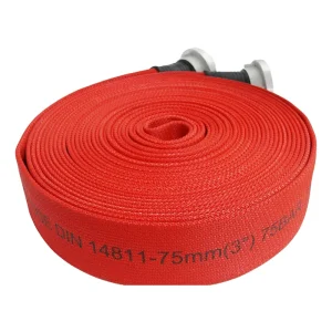 Firefighting Flexible Durable EPDM NR Lined Collapsible Rubber Hose For Fire Trucks