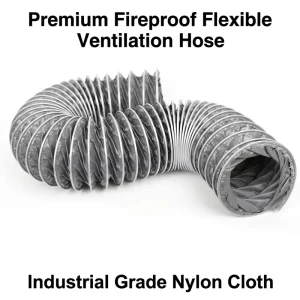 Fireproof Flame Retardant High Temperature Resistant Nylon Cloth Flexible Ventilation Pipe Exhaust Smoke Duct Air Duct Hose