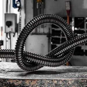 Flame Retardant Corrugated Pipe Imported Plastic Threaded Cable Casing Thickened Hose Opening Electric Conduit PP