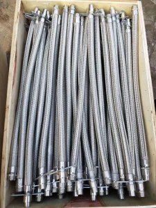 Flange Connection Corrosion Resistant Chemical Steel Wire Woven Corrugated Hose