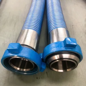 Flanged Industrial PTFE Composite Hose Oil Discharge Steel Wire Reinforcement Flexible Anti oxidation Coating Cutting Service