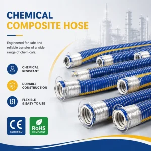 Flexible 3 inch PP lined Chemical Composite Hose Impermeable Organic Solvent specific Composite Hose
