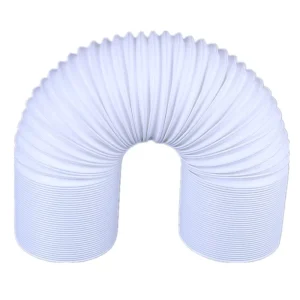 Flexible AC Portable Air Conditioner 5.9 Inch Length 80″ PP Material Plastic Pipe Exhaust Duct Hose for Home Use Manual Power