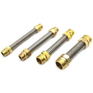 Flexible Air Conditioner Corrugated Connecting Hose with Brass Fittings Customized Length