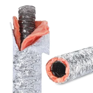 Flexible Aluminum Ducting Hose Insulated R6 R8 Air Duct Pipe Insulated Flex Duct for HVAC