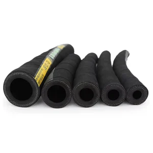 Flexible Black Braided Hydraulic Hose Wear Resistant High Pressure Rubber Sandblast Hose with Cutting Service for Concrete Pump