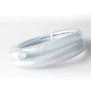 Flexible Clear PVC Fiber Braided Reinforced High Pressure Lightweight Heat Resistant Eco Friendly Non Toxic Industrial Plastic