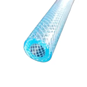 Flexible Clear PVC Fiber Braided Reinforced Industrial Food Grade Non Toxic Anti Corrosion Hoses Air 1 4” 2” 20 50 100 Meter