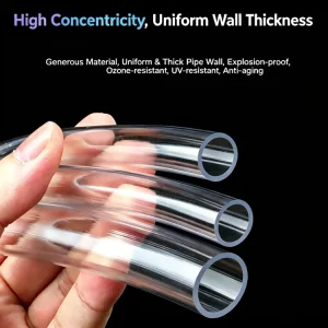 Flexible Clear PVC Hose Sample Pack 3mm 4mm 6mm Small Diameter Tubing for Air Water DIY Repair