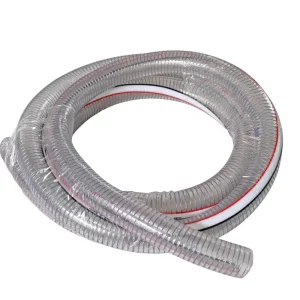 Flexible Clear PVC Spring Pipe for Water Pvc Steel Wire Reinforced Hose with UV Resistance Spiral Suction Tube for Industry