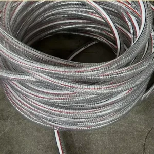 Flexible Clear Spiral Pipe PVC Steel Wire Reinforced Hose High Temperature Oil Delivery