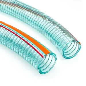 Flexible Clear Steel Wire Reinforced Thunder Hose Pipe PVC Spring Hose