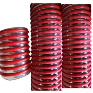 Flexible Corrugated Spiral Vacuum Suction Hose Red 1mm Thickness 1 in Length 20mm Industrial Use