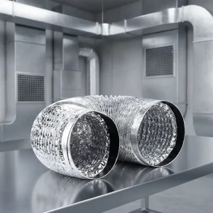 Flexible Ducting HVAC Ventilation Air Hose 4Inch 6inch High Temperature Steel Wire Aluminium Foil Hose