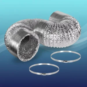 Flexible Ducting HVAC Ventilation Air Hose 8 Inch High Temperature Air Ducting Steel Wire Aluminum Foil Hose
