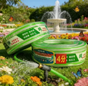 Flexible Durable Green PVC Garden Hose High Pressure UV-Resistant 15/30/50m or Custom Length for Home Outdoor Irrigation